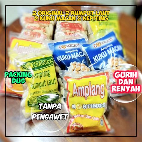 Jual Cemilan Oleh Oleh Bontings Amplang Campur Aneka Rasa Total 8 Bks