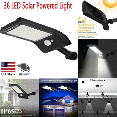 Led Solar Lights Pir Motion Sensor Waterproof Outdoor Garden Yard