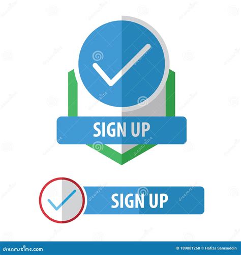 Sign Up Button Vector Stock Illustrations 36979 Sign Up Button