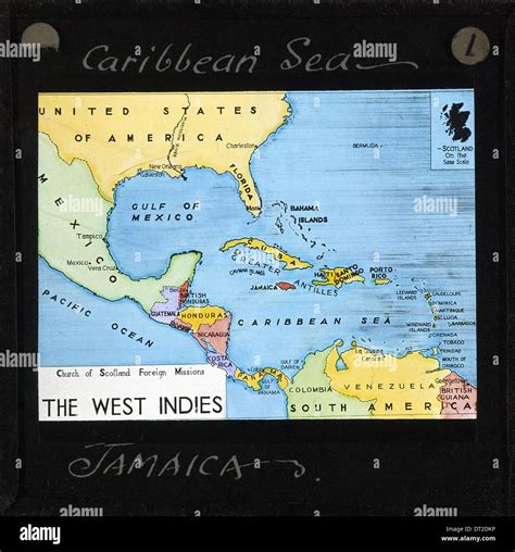 Map of The West Indies 237-CSWC47 Stock Photo - Alamy