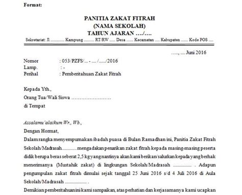 Informasi Contoh Surat Permohonan Bantuan Zakat Contoh Surat