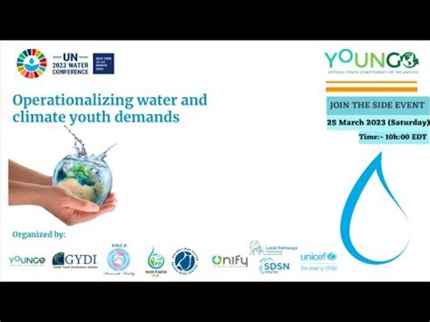 UN 2023 Water Conference Side Event Operationalizing Water And Climate