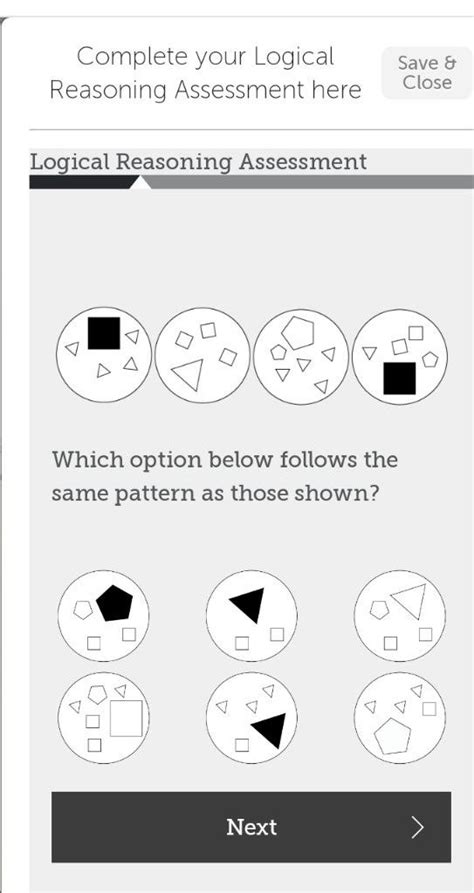 Solved Complete Your Logical Reasoning Assessment Here Save And Close Logical Reasoning