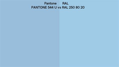 Pantone 544 U Vs Ral Ral 250 80 20 Side By Side Comparison