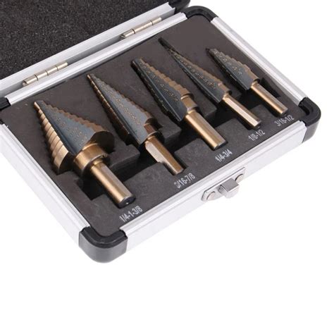 5pcs Multiple Hole50 Sizes SAE Step Drills Step Drill Bit Set Hss ...