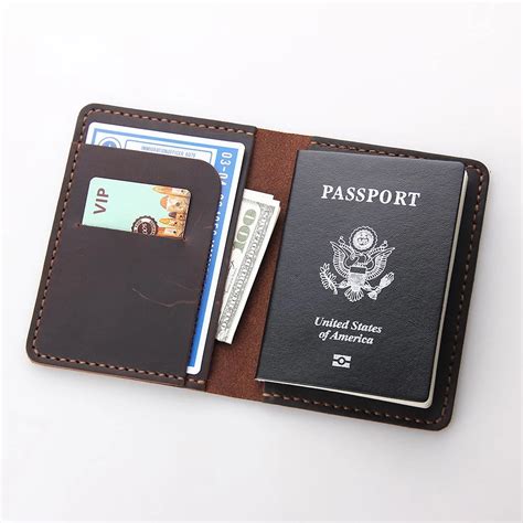 Wholesale Handmade Genuine Leather Cash Money Bag For Passport Id Credit Card China Travel