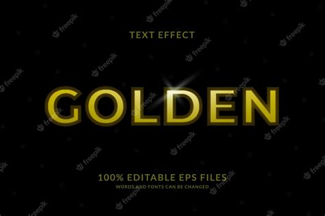 Premium Vector | Golden text effect template design