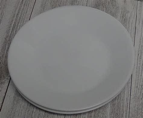 4 CORELLE Dessert Plates Plain White 6.75 inch EUC