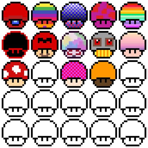 Custom Mario Mushroom Pixel Art Offers Uk