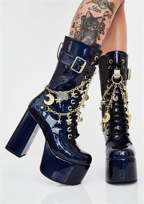 Club Exx Midnight Solstice Platform Boots Dolls Kill