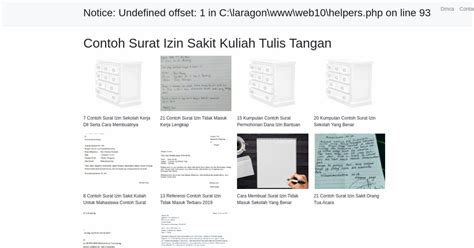 Contoh Surat Izin Sakit Kuliah Tulis Tangan