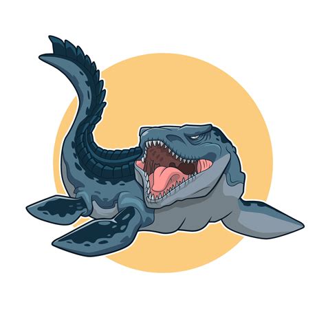 Mosasaurus Vector Illustration Design Good For T Shirt 8601671 Vector