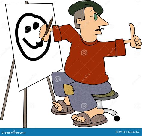 Starving Artist Stock Illustration Illustration Of Canvas 27115