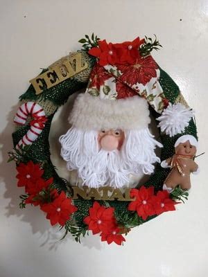 Guirlanda Natal Enfeite De Porta Papai Noel Elo