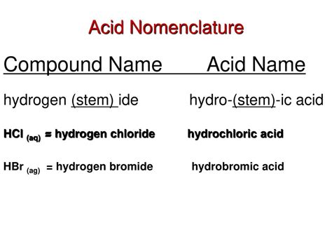 PPT HCl Aq Hydrochloric Acid HBr Aq Hydrobromic Acid HI 48 OFF