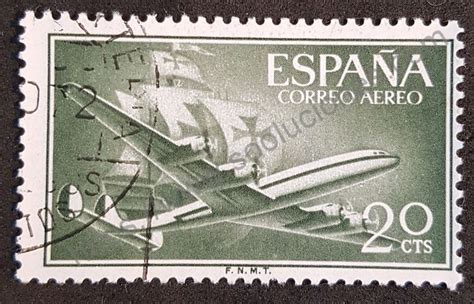 Sello España 1956 Superconstellation avión 20 cts Sellos Sellos de