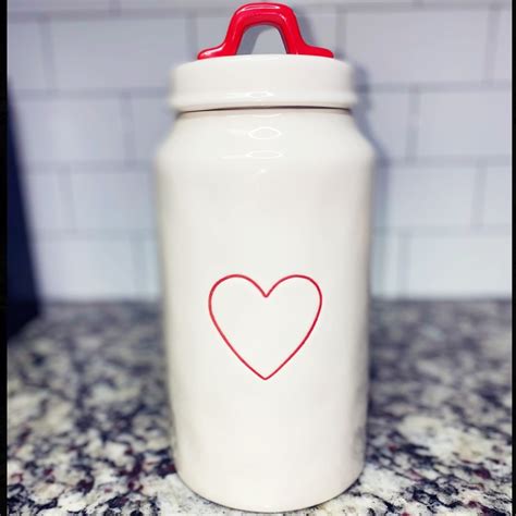 Rae Dunn Heart Valentines Day Canister Gem