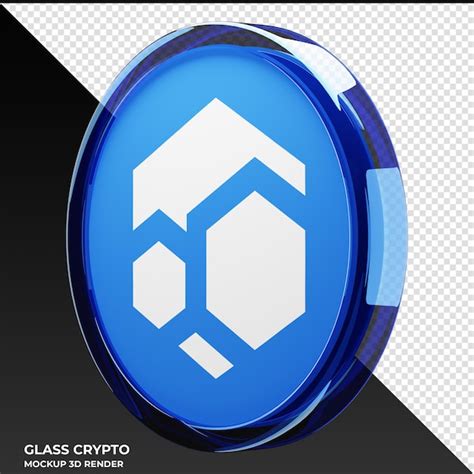 Premium Psd Flux Glass Crypto Coin D Illustration