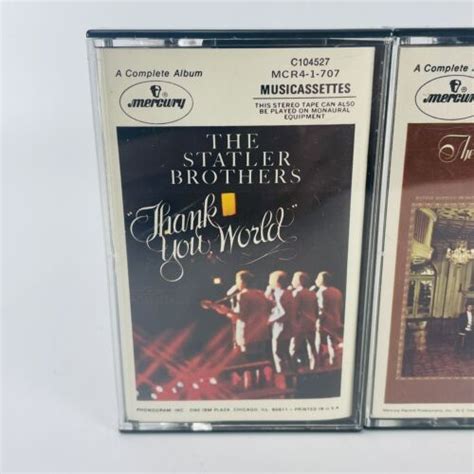 Statler Brothers Lot Of 3 Cassette Tapes Then And Now Thank You World