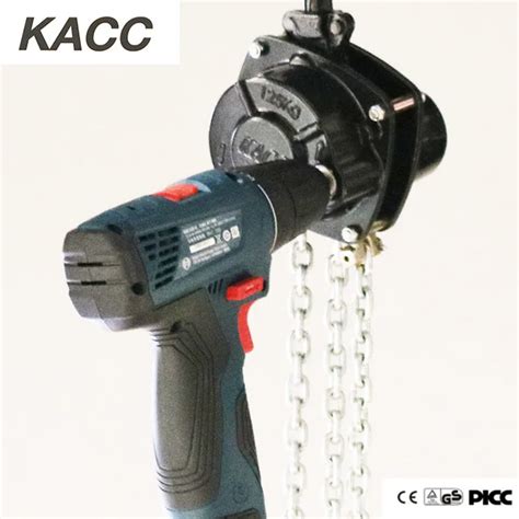 Kacc Portable Electric Hoists Chain Hoist Cordless Drill Winch With 3m