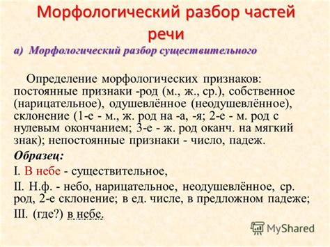 Образец морфологического разбора существительного - meloacleepagu’s diary