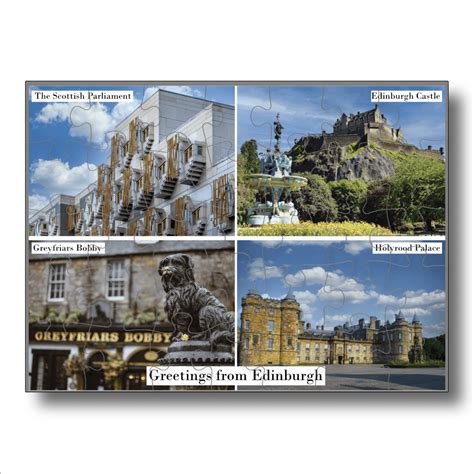 Edinburgh Postcard” Jigsaw Scottish Postcard In A Small Jigsaw