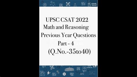 Decoding Upsc Csat 2022 Q35 Q40 Your Ultimate Preparation Guide📖🔍 Upsc Csat2022