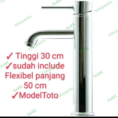 Jual Keran Wastafel Tinggi Kran Wastafel Bambu Model TOTO Kran Panas