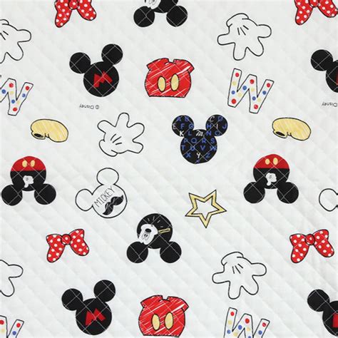 Disney Quilted Cotton Fabric By The Yard Character Fabric Etsy