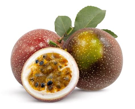 Passion Fruit Isolated On White Background Stock Image Image Of