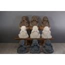 Set De Statues Moine De La Sagesse Cm Gris