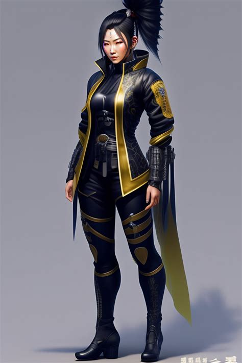 Lexica Concept Art Of A Japanese Cyberpunk Ninja Woman Clothing With