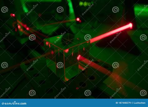 Experiment with a Red Laser in a Physics Lab Stock Image - Image of precision, laboratory: 187448279