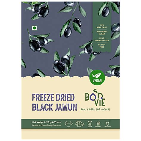 Buy Bonvie Freeze Dried Black Jamun 100 Real Fruit Vegan No Sugar Gluten Free Online At