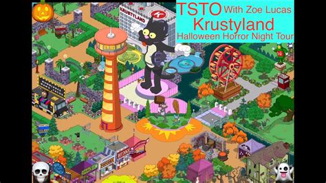 The Simpsons Tapped Out Krustyland Halloween Horror Night Tour Youtube