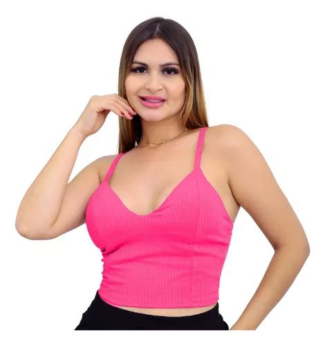 Cropped Top Blusa Blusinha Decote Al A Alcinha Bojo Regata