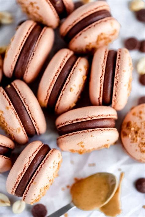 Chocolate Peanut Butter Macarons Everything Marina