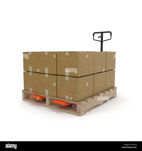 Cardboard Boxes On Pallets Isolated Hi Res Stock Photography And Images