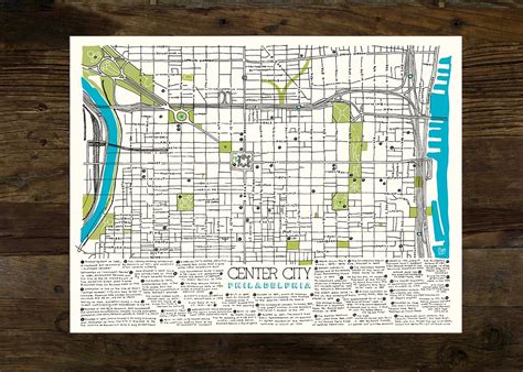 The Center City Philadelphia Map | Hog Island Press