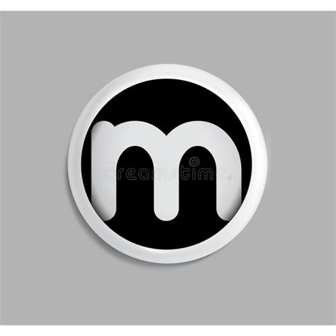 M Letter In Circle Icon Logo Element Letter Logo Template Stock Vector