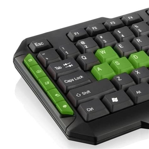 Teclado Gamer Multimidia Usb Tc Preto Verde Multilaser Confian A