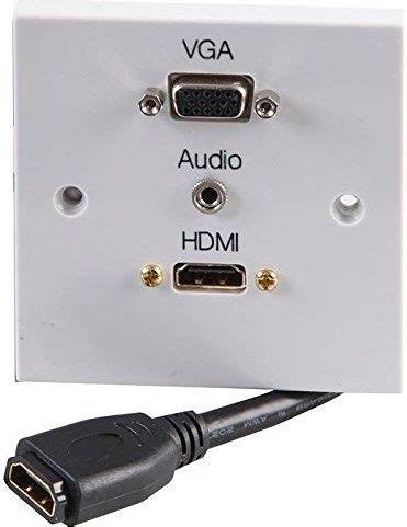 PRO SIGNAL 1 KANAŁOWA PŁYTA ŚCIENNA AV Z 1 X HDMI PRZEWÓD 120 MM VGA