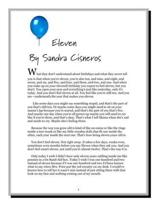 🐈 Eleven by sandra cisneros. Eleven Sandra Cisneros Analysis. 2022-11-05