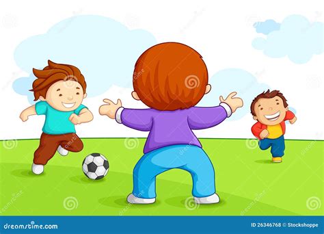 Boy Playing Soccer Cartoon Illustration | CartoonDealer.com #34322786