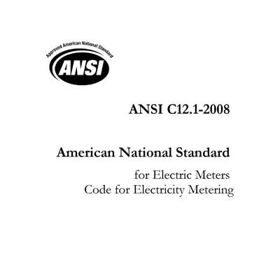 ANSI C12 1 2008 Electric Meters Code For Electricity Metering