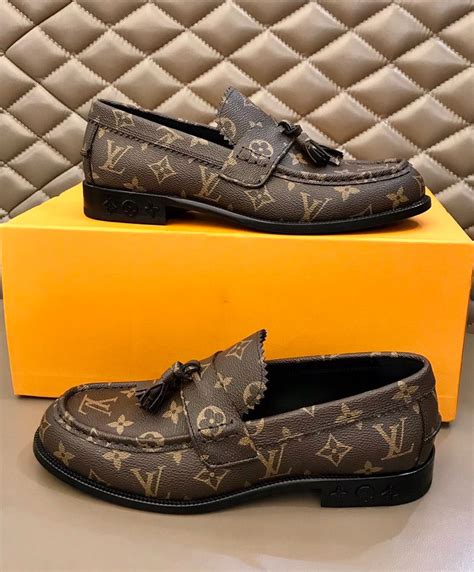 Louis Vuitton Mens Voltaire Loafers Brown Alimorluxury