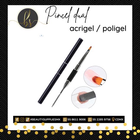 Pincel Dual Acrigel Poligel Beauty Supplies Mx