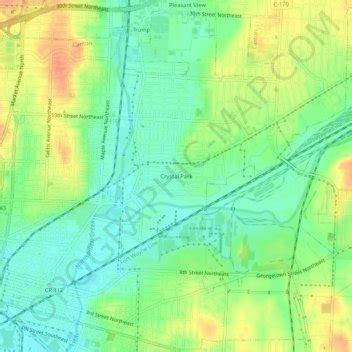 Crystal Park topographic map, elevation, terrain