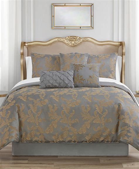 Waterford Marquis By Raphael Woven Jacquard 7 Piece Comforter Set Queen Macys