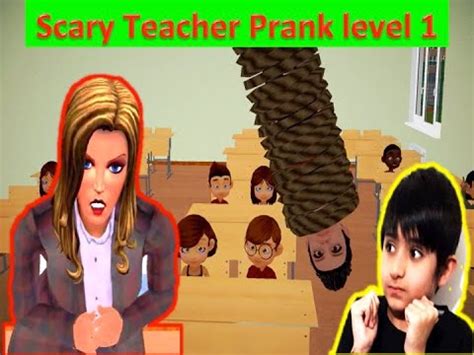 Scary Teacher Pranks 3D level 1/ Get ready to go to school - YouTube